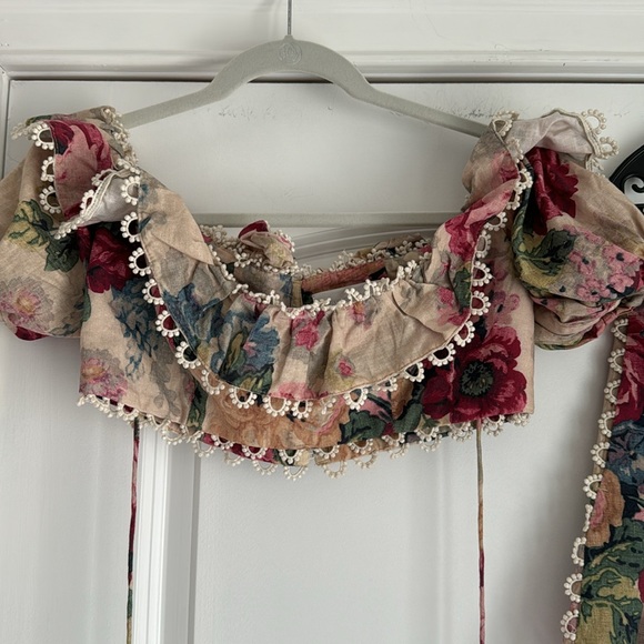 Zimmermann Shorts Set in Rose Floral - Picture 2 of 8